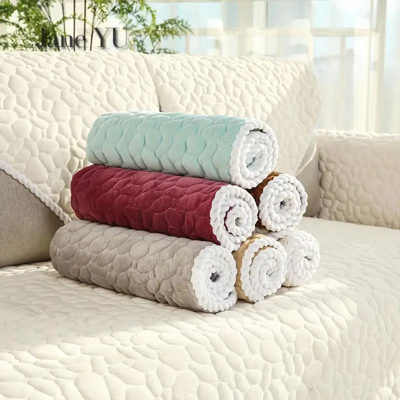 JaneYU Autumn Winter Plush Sofa Cushion Fabric Anti-skid Modern European Style Cushion Handrails Back Cover Sofa Covers
JaneYU Autumn Winter Plush Sofa Cushion Fabric Anti-skid Modern European Style Cushion Handrails Back Cover Sofa Covers