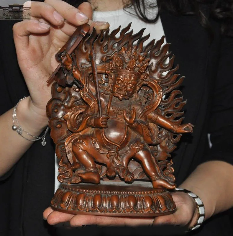 christmas Old Tibet Tantra fane Boxwood Wood Carved Mahakala Wrathful Deity Buddha Statue New Year
christmas Old Tibet Tantra fane Boxwood Wood Carved Mahakala Wrathful Deity Buddha Statue New Year