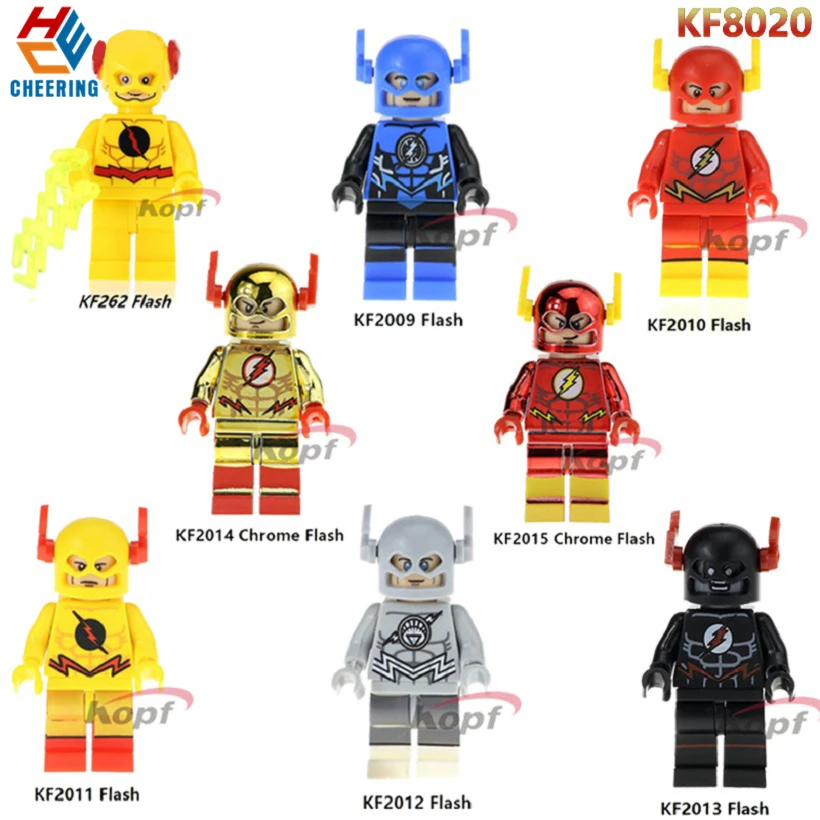 Single Sale Super Heroes Building Blocks Yellow Black Red Flash Chrome Flash Figures Bricks Action For Children Gift Toys KF8020
Single Sale Super Heroes Building Blocks Yellow Black Red Flash Chrome Flash Figures Bricks Action For Children Gift Toys KF8020