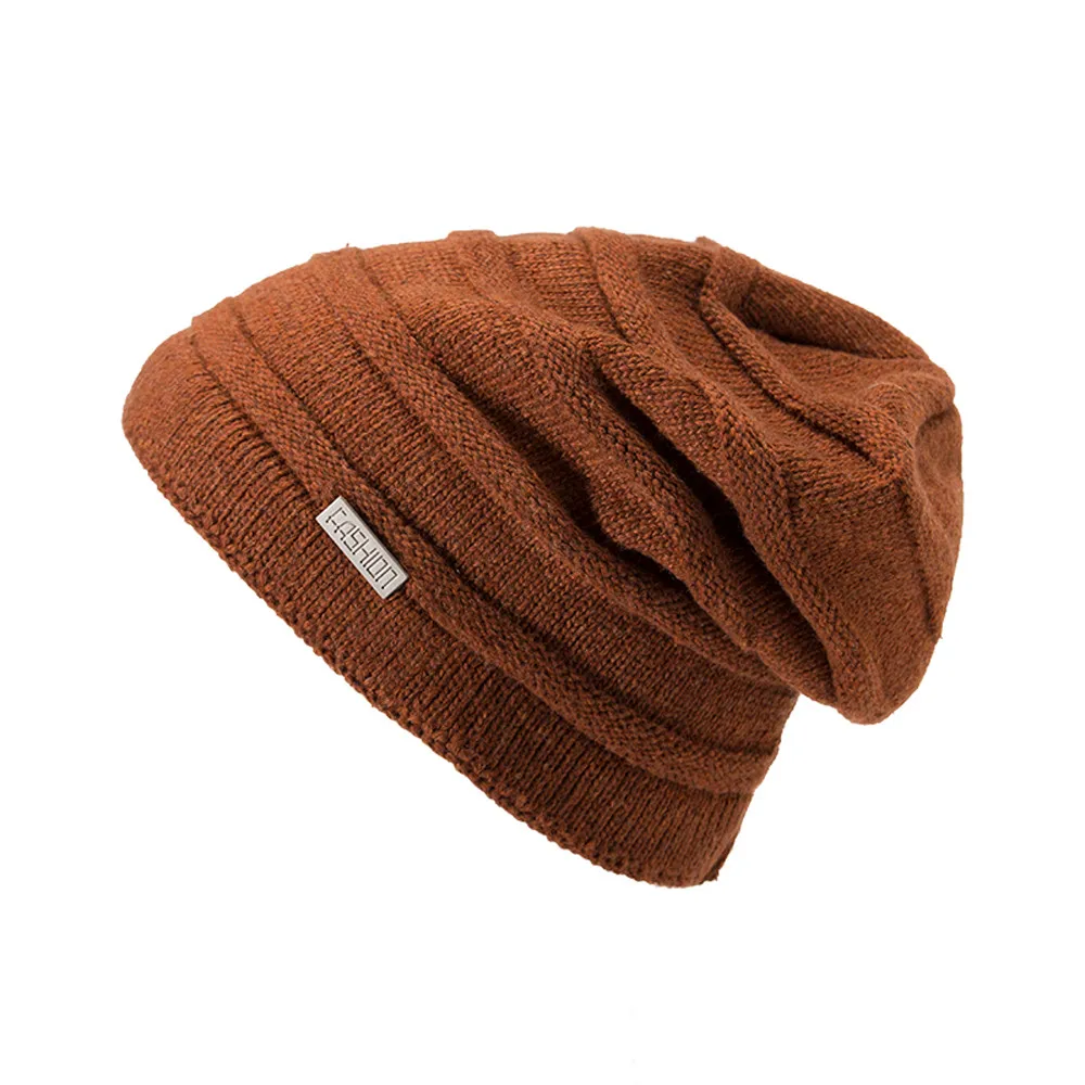 Men Women Warm Crochet Winter Plus Velvet Ear Protector Slouchy Hat Unisex Autumn Single Layer Knitting Wool Cap 10Oct 23 |