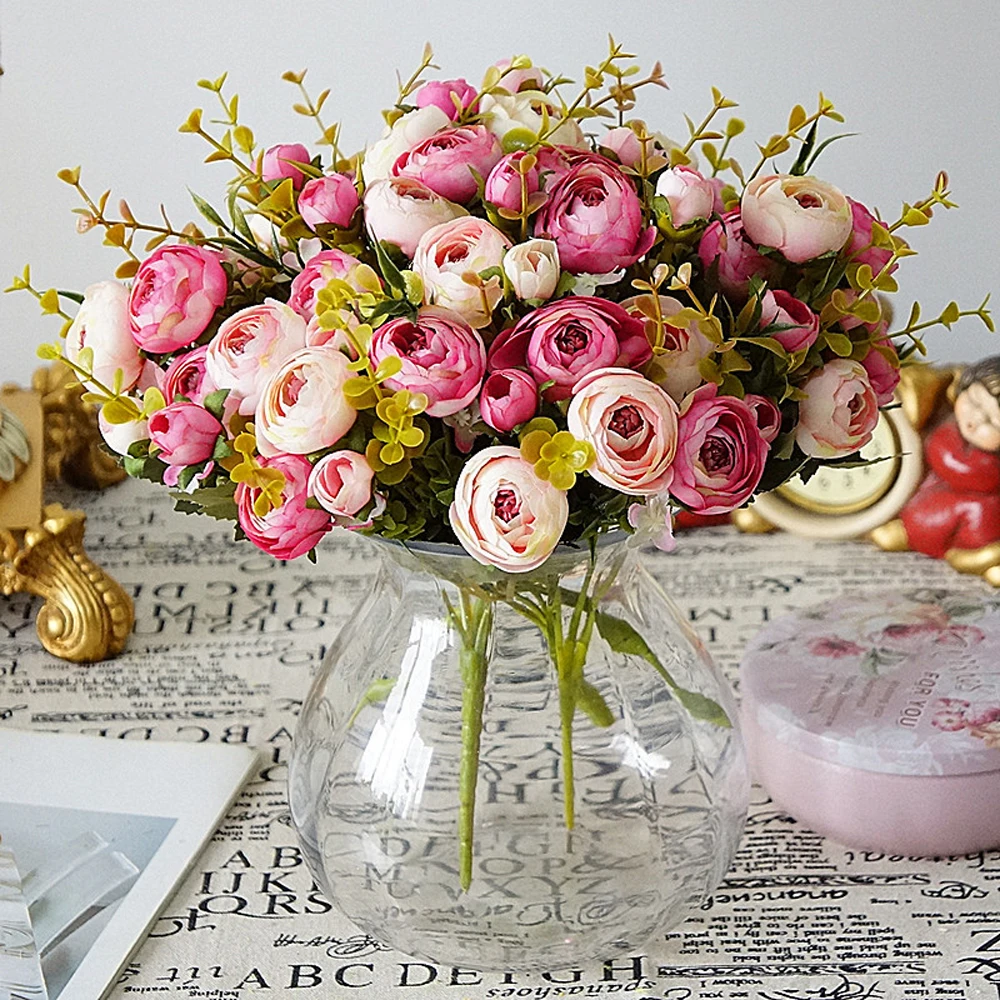 10 Heads/Bundle Fake Silk Tea Roses Flowers Bride Bouquet For Home Wedding Decoration Fake Plants Artificial Flowers Room Decor
10 Heads/Bundle Fake Silk Tea Roses Flowers Bride Bouquet For Home Wedding Decoration Fake Plants Artificial Flowers Room Decor