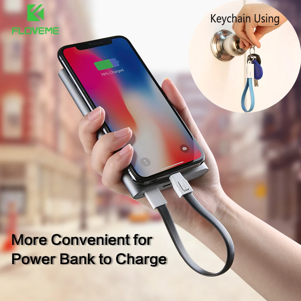 FLOVEME USB Cable For iPhone X 7 8 9 Plus Mini KeyChain Charging Micro USB Data Cable For Samsung S6 S5 Mobile Phone Cables
FLOVEME USB Cable For iPhone X 7 8 9 Plus Mini KeyChain Charging Micro USB Data Cable For Samsung S6 S5 Mobile Phone Cables
