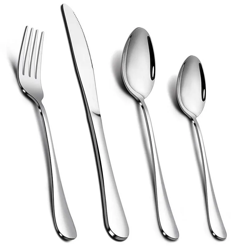 

Stainless Steel Cutlery Set Flatware Tableware Dinnerware Set Plating Titanium Fork Knife Spoons For Gift Camping Travel Picnic