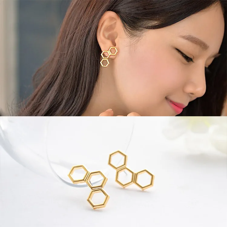 Fashion hexagon stud earrings for women girl Feamale boucle d'oreille pendientes mujer jewelry Star dinosaur crown earring
Fashion hexagon stud earrings for women girl Feamale boucle d'oreille pendientes mujer jewelry Star dinosaur crown earring