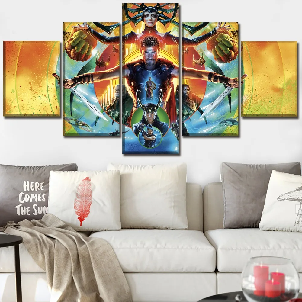 Wall Art Poster 5 Pieces Movie Thor Ragnarok Character Canvas Printed Painting Living Room Home Decor Modular Pictures Framework
Wall Art Poster 5 Pieces Movie Thor Ragnarok Character Canvas Printed Painting Living Room Home Decor Modular Pictures Framework