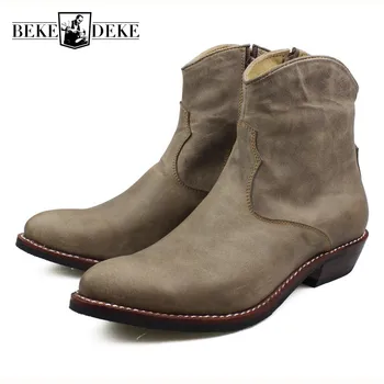 Luxury Brand Handmade Boots Men Pointed Toe 3.5cm Heels 100% Real Leather Man Ankle Boots Classic Cowboy Booties Plus Size 45
Luxury Brand Handmade Boots Men Pointed Toe 3.5cm Heels 100% Real Leather Man Ankle Boots Classic Cowboy Booties Plus Size 45