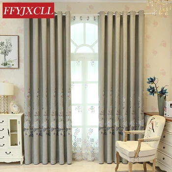Polyester Cotton Blue Embroidered Blackout Curtains for Living Room Cloth Curtains Tulle Fabric Drapes Decoration
Polyester Cotton Blue Embroidered Blackout Curtains for Living Room Cloth Curtains Tulle Fabric Drapes Decoration