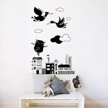 Art Mural Wall Sticker Birds And Bear Dance On The Roof Vinyl Decal Home Decor Wallpaper Modern Arts Monochrome Poster New LC203
Art Mural Wall Sticker Birds And Bear Dance On The Roof Vinyl Decal Home Decor Wallpaper Modern Arts Monochrome Poster New LC203