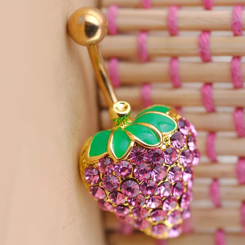 Charm Cute Pink Strawberry Belly Button Rings Anti-allergy Stainless Steel Sexy Lady Piercing Ombligo Body Jewelry For Women
Charm Cute Pink Strawberry Belly Button Rings Anti-allergy Stainless Steel Sexy Lady Piercing Ombligo Body Jewelry For Women