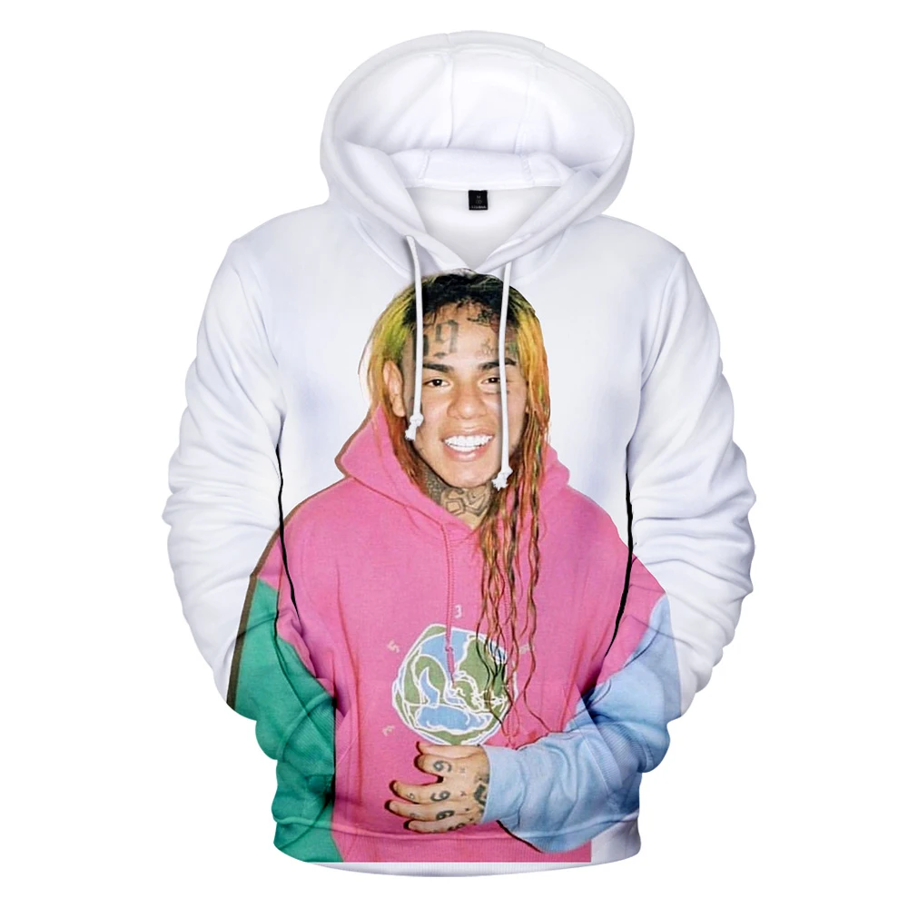 Rapper 6IX9INE 3D Hoodies Men Women Sweatshirt Print Character Idol Casual White Boy/Girl Pullover XXS-4XL
Rapper 6IX9INE 3D Hoodies Men Women Sweatshirt Print Character Idol Casual White Boy/Girl Pullover XXS-4XL