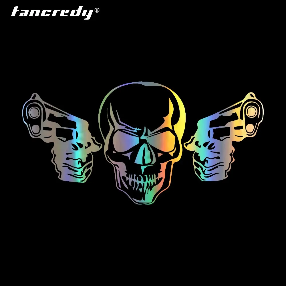 Tancredy 17.4*8.9CM Coolest Gun Skull Car Stickers and Decals Car Styling Car Decal Bumper Sticker Auto Waterproof Vinyl Sticker
Tancredy 17.4*8.9CM Coolest Gun Skull Car Stickers and Decals Car Styling Car Decal Bumper Sticker Auto Waterproof Vinyl Sticker