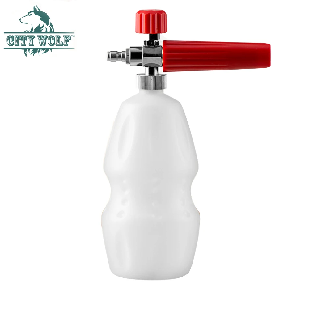 Snow Foam Lance City wolf Adjustable Foam Cannon 1 L Bottle With 1/4 Quick Connector Foam Blaster high pressure washer foam gun
Snow Foam Lance City wolf Adjustable Foam Cannon 1 L Bottle With 1/4 Quick Connector Foam Blaster high pressure washer foam gun