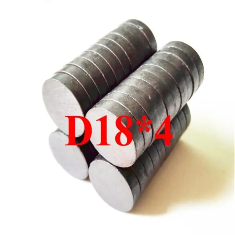 

10/20/100pcs/lot Y30 Disk Ferrite Magnet 18x4 Permanent magnet 18mm x 4mm Black Round Speaker 18x4mm magnet 18*4 18mmx4mm