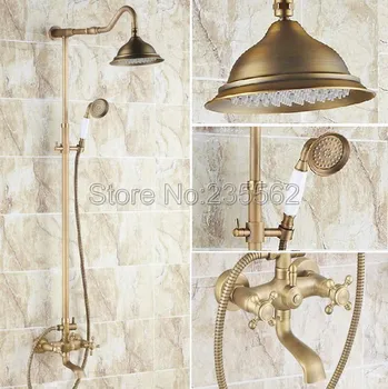 Bathroom Rainfall Shower Faucet Set Mixer Tap With Hand Sprayer Wall Mounted Antique Brass Bathtub Faucets lrs102
Bathroom Rainfall Shower Faucet Set Mixer Tap With Hand Sprayer Wall Mounted Antique Brass Bathtub Faucets lrs102