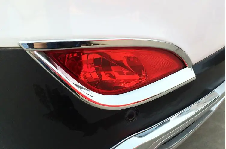 Chrome Front+rear Fog Light lamp cover trim For Hyundai santa fe 2010-2012