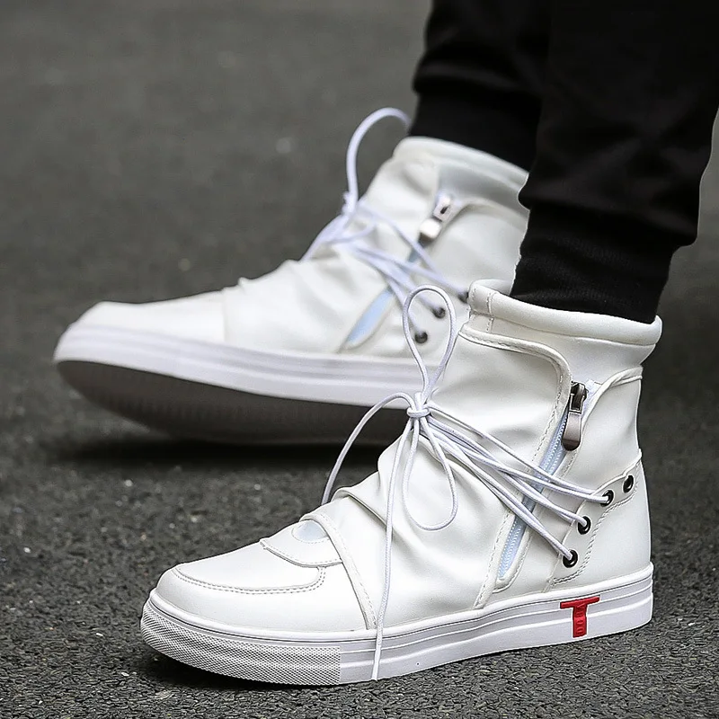 Хип хоп танцевальные мужские белые туфли из мягкой кожи модные повседневные