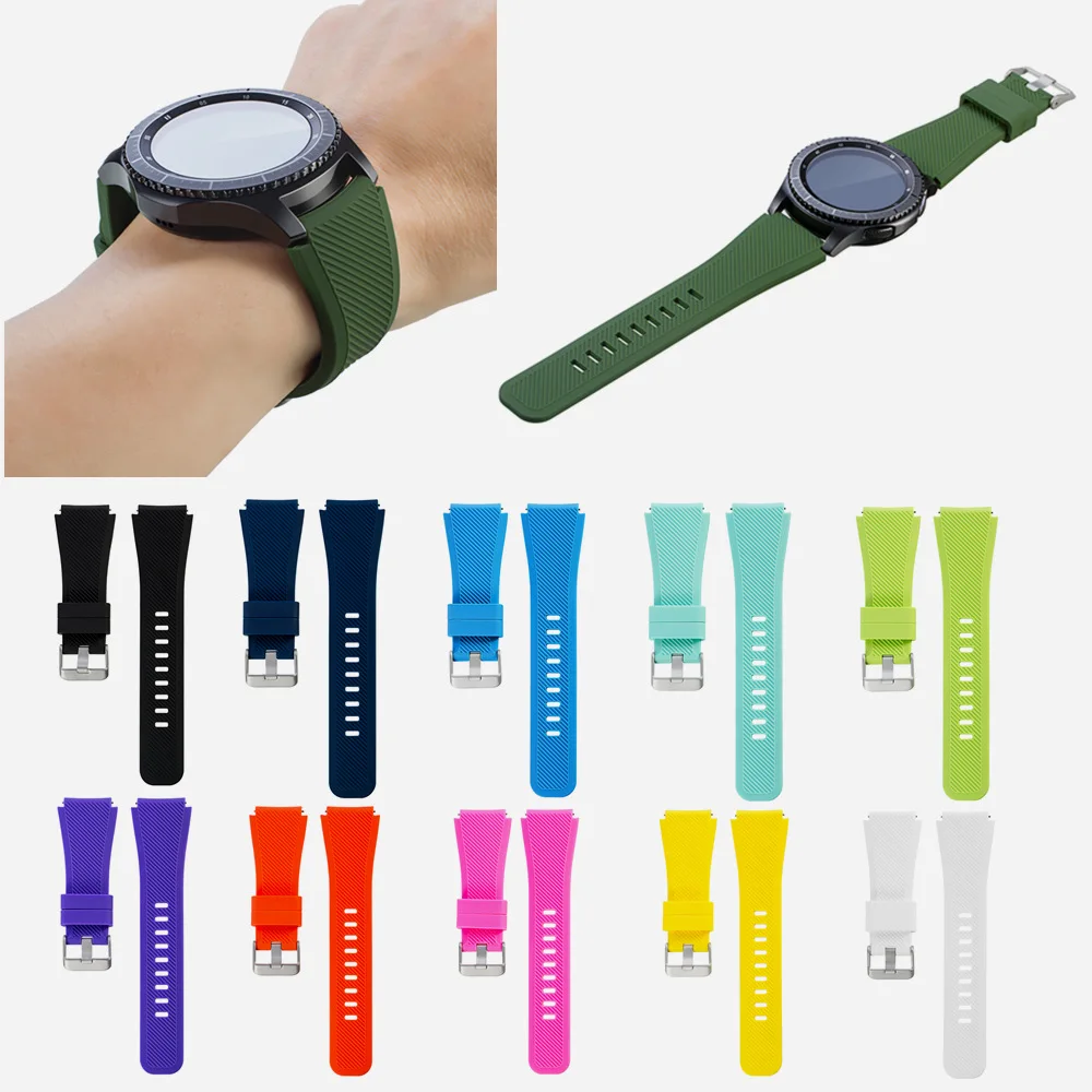 Color Silicone Watchband for Samsung Galaxy/Gear S3 46mm Sport Bracelet Replacement Strap For Xiaomi Huami Amazfit Pace 22mm
Color Silicone Watchband for Samsung Galaxy/Gear S3 46mm Sport Bracelet Replacement Strap For Xiaomi Huami Amazfit Pace 22mm