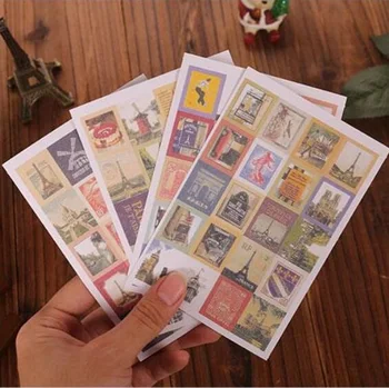 4sheets/pack/lot Vintage life Folding style Stamps series diary Stickers DIY Multifunction sticker Lovely home Decoration label
4sheets/pack/lot Vintage life Folding style Stamps series diary Stickers DIY Multifunction sticker Lovely home Decoration label