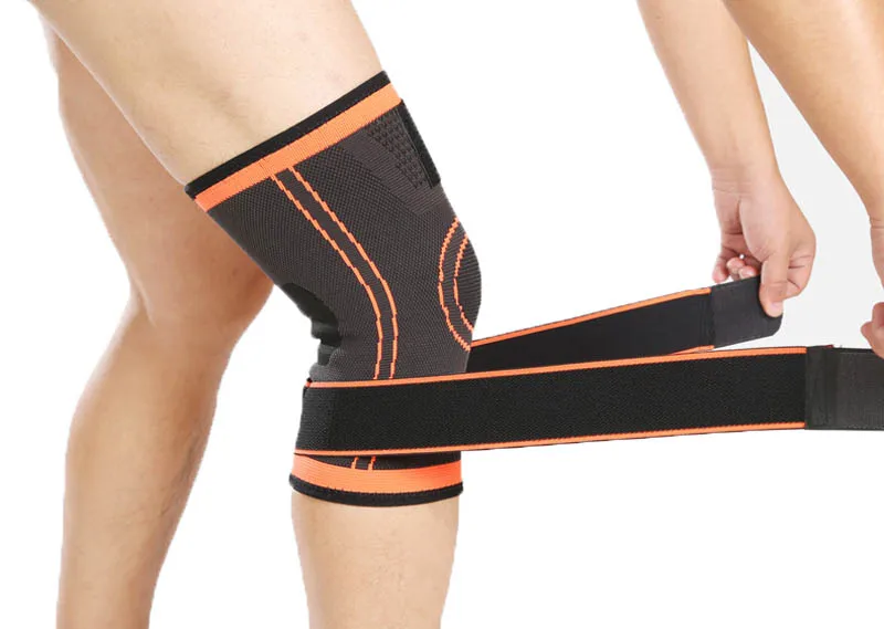 3D weaving Knee brace support professional protective Straps Pressurized sport knee pad for basketball tennis hiking cycling 3D weaving Knee brace support professional protective Straps Pressurized sport knee pad for basketball tennis hiking cycling