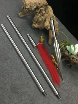 High Quality Chinese Spear Sharpened HandMade Folded Steel Blade Spearhead Stainless Handle Battle Ready
High Quality Chinese Spear Sharpened HandMade Folded Steel Blade Spearhead Stainless Handle Battle Ready