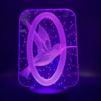 3D Lamp Movie The Hunger Games 3 Mockingjay Logo Color Changing Touch Switch Nightlight for Home Office Deco Led Night Light
3D Lamp Movie The Hunger Games 3 Mockingjay Logo Color Changing Touch Switch Nightlight for Home Office Deco Led Night Light