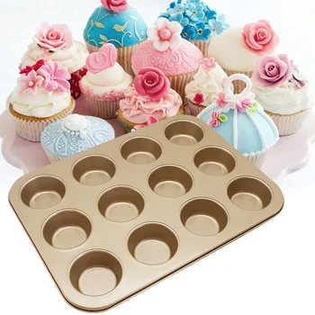 Cute Carbon Steel Muffin Pan 12 Cups Non-Stick Quick Release Coating Mince Pie Pan HY99
Cute Carbon Steel Muffin Pan 12 Cups Non-Stick Quick Release Coating Mince Pie Pan HY99