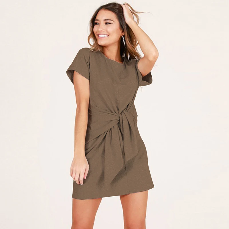 High Quality Women's Dresses 2019 Summer New Women's Dresses 5 Colors Loose Body-Shaping T-shirt Dresses Size S-XL
High Quality Women's Dresses 2019 Summer New Women's Dresses 5 Colors Loose Body-Shaping T-shirt Dresses Size S-XL