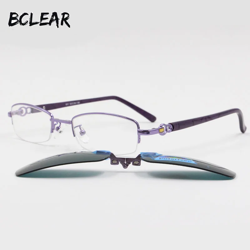 BCLEAR beautiful women alloy optical frame half frame semi-rimless eyeglasses with sun lens clip on polarized UV400 sun glass651
BCLEAR beautiful women alloy optical frame half frame semi-rimless eyeglasses with sun lens clip on polarized UV400 sun glass651
