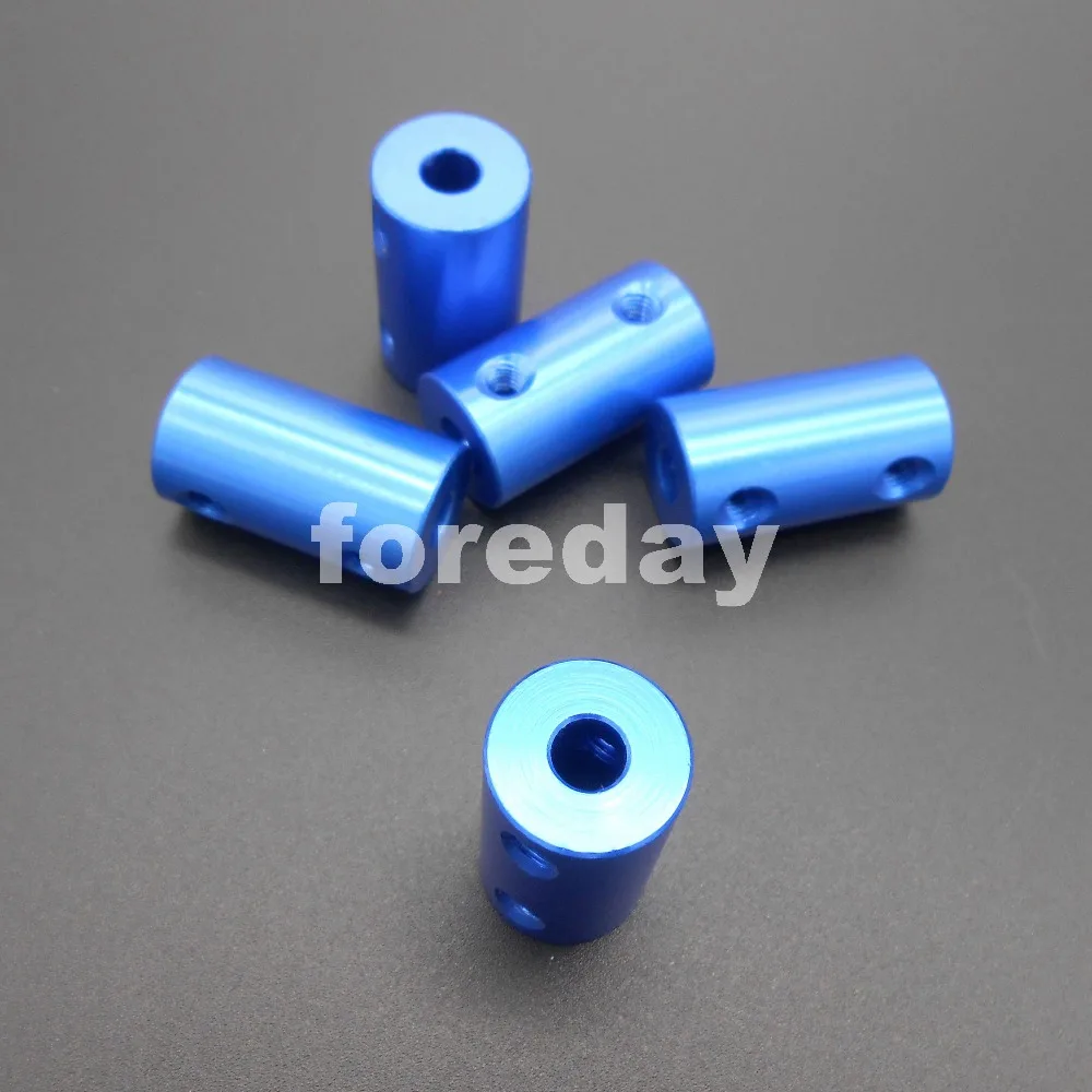 

5PCS 5 to 8mm Aluminum alloy L: 25mm Out-Dia:14mm Coupling Coupler BLUE*FD311X5