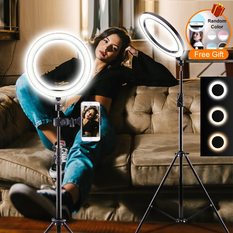 6'' 16CM Photography LED Selfie Ring Light Dimmable with USB Plug Lamp&Tripod Stand For Youtube Vlog Makeup Live
6'' 16CM Photography LED Selfie Ring Light Dimmable with USB Plug Lamp&Tripod Stand For Youtube Vlog Makeup Live
