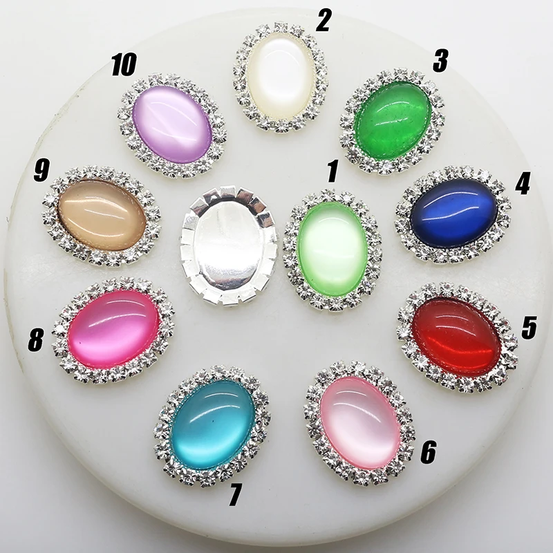 10pcs/set 20*25mm Beautiful Colorful Rhinestone Buttons for Wedding Bouquet Hair Bow Metal Brooch DIY crafts Jewelry Accessories
10pcs/set 20*25mm Beautiful Colorful Rhinestone Buttons for Wedding Bouquet Hair Bow Metal Brooch DIY crafts Jewelry Accessories