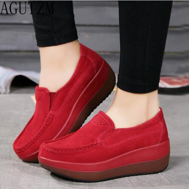 AGUTZM Women's Shoes Ballet Cow Suede Leather Flat Platform Woman Shoes Slip On Female Women's Loafers Moccasins Shoe V661
AGUTZM Women's Shoes Ballet Cow Suede Leather Flat Platform Woman Shoes Slip On Female Women's Loafers Moccasins Shoe V661