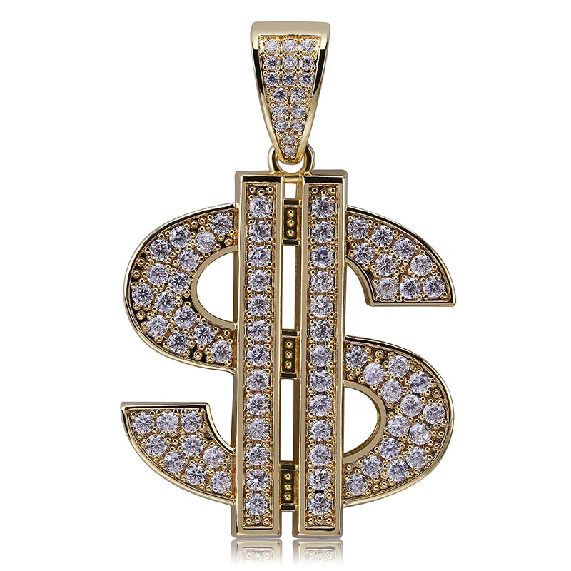 Hip Hop AAA CZ Stone Paved Bling Iced Out $ US Dollar Pendants Necklace for Men Rapper Jewelry Gold Silver
Hip Hop AAA CZ Stone Paved Bling Iced Out $ US Dollar Pendants Necklace for Men Rapper Jewelry Gold Silver