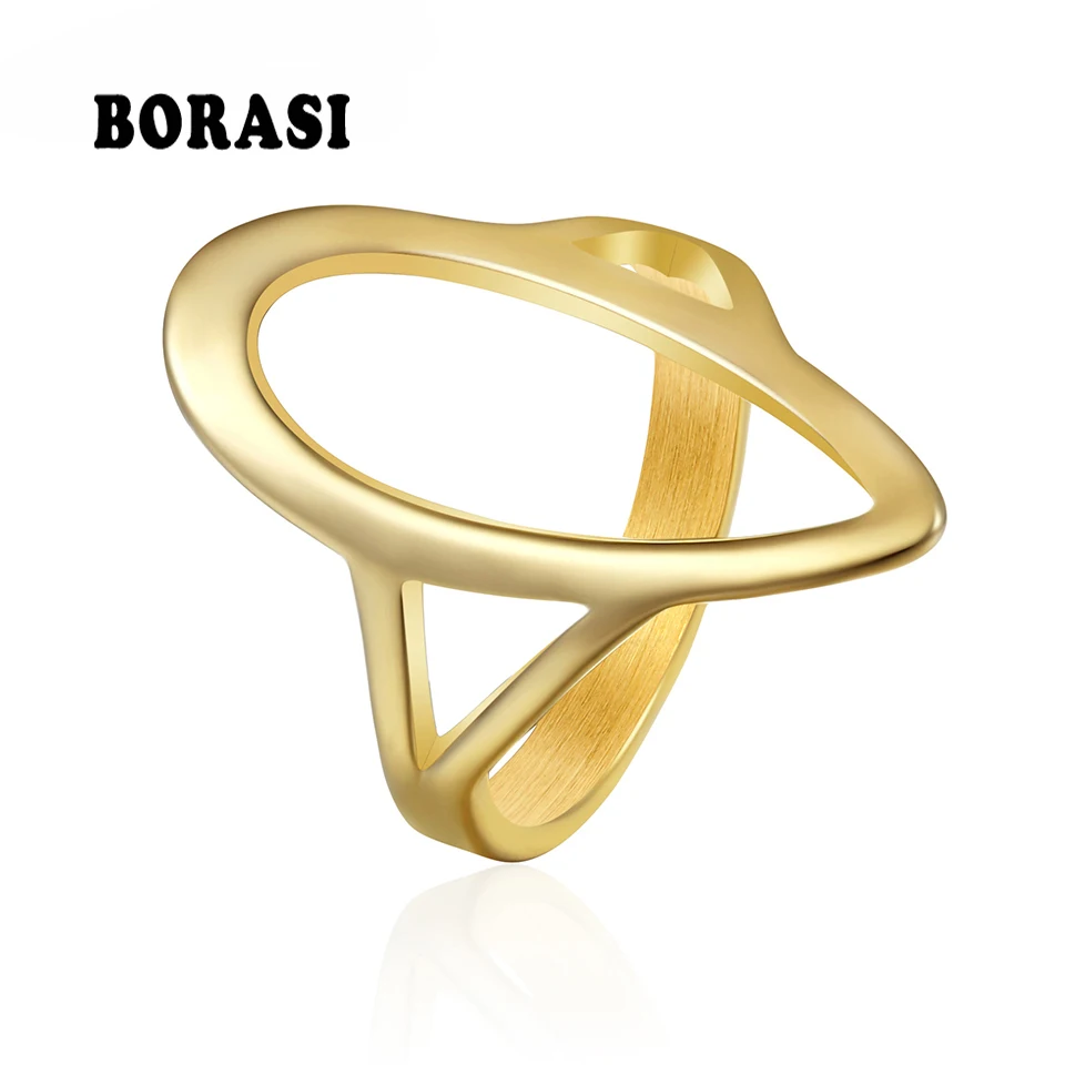 BORASI Gold-Color Wedding Ring for Women Classic Oval Ring 316L Stainless Steel New Party Ring Fashion Jewelry Valentine's gift
BORASI Gold-Color Wedding Ring for Women Classic Oval Ring 316L Stainless Steel New Party Ring Fashion Jewelry Valentine's gift