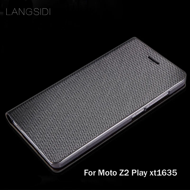 Wangcangli brand genuine leather phone case diamond Pattern clamshell handphone shell For Motorola Z2 Play xt1635 All- handmade | Мобильные