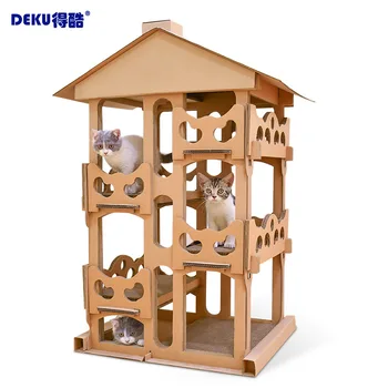 Cats Luxury Cardboard House 4 Layers Large Villa Mascotas Scratcher Scratch Board Cat Climbing Tree Tower Thickening Furniture
Cats Luxury Cardboard House 4 Layers Large Villa Mascotas Scratcher Scratch Board Cat Climbing Tree Tower Thickening Furniture