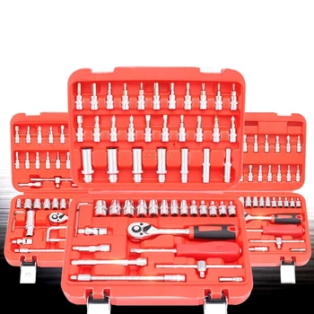 Car Repair Tool set 46pcs 49pcs 53pcs 1/4-Inch Socket Set Portable Ratchet Torque Wrench Combo Tools Kit Auto Repairing Tool Set
Car Repair Tool set 46pcs 49pcs 53pcs 1/4-Inch Socket Set Portable Ratchet Torque Wrench Combo Tools Kit Auto Repairing Tool Set