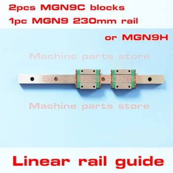 CNC 9mm Linear Guide MGN9 L= 230mm linear rail way + MGN9C linear carriage for CNC X Y Z Axis MGN9H square 
CNC 9mm Linear Guide MGN9 L= 230mm linear rail way + MGN9C linear carriage for CNC X Y Z Axis MGN9H square