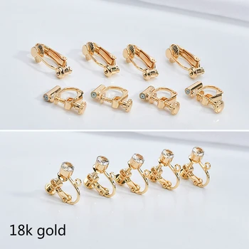 Coloured copper plating 18K true gold ear pin ear clamp zirconia soft gel ear clip DIY ear ring accessory material
Coloured copper plating 18K true gold ear pin ear clamp zirconia soft gel ear clip DIY ear ring accessory material