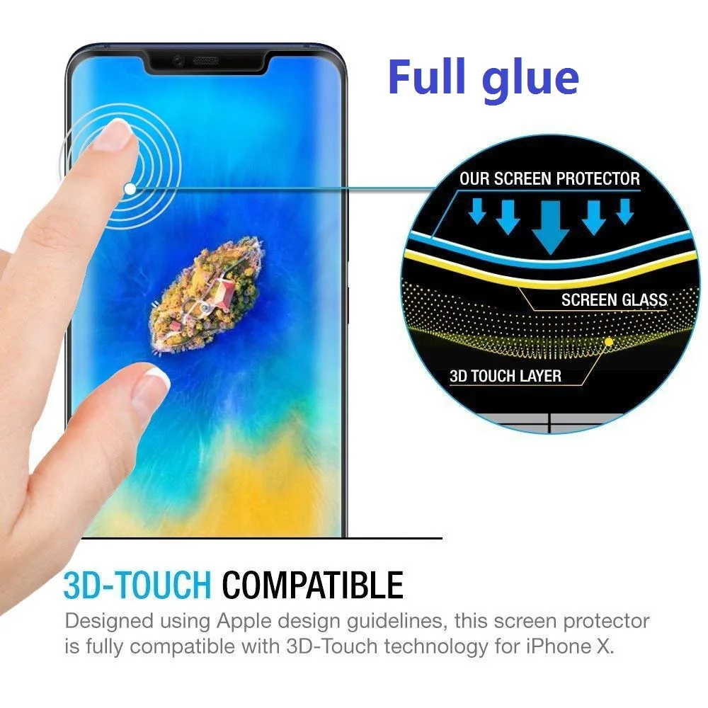 3D Full Glue Curved Tempered Glass For Huawei Mate 20 Pro Full Adhesive Front Screen Protector Film For Mate20 pro Glass 
3D Full Glue Curved Tempered Glass For Huawei Mate 20 Pro Full Adhesive Front Screen Protector Film For Mate20 pro Glass