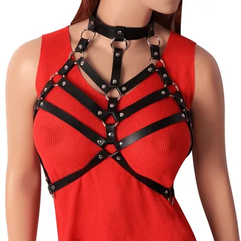 Crop Top Leather Harness Bra Black Plus Size Steampunk Goth Women Underwear Body Cage Hollow Out Fashion Carnivals Rave Clothing
Crop Top Leather Harness Bra Black Plus Size Steampunk Goth Women Underwear Body Cage Hollow Out Fashion Carnivals Rave Clothing