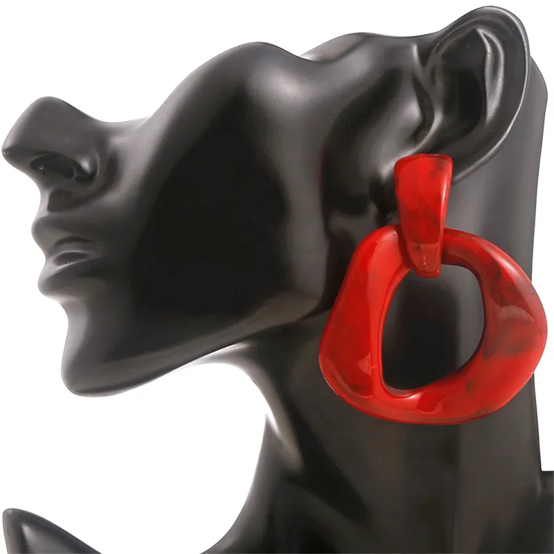New Hot Fashion Red Geometric Irregular Acrylic Resin Lock Drop Earrings For Women Statement Jewelry
New Hot Fashion Red Geometric Irregular Acrylic Resin Lock Drop Earrings For Women Statement Jewelry