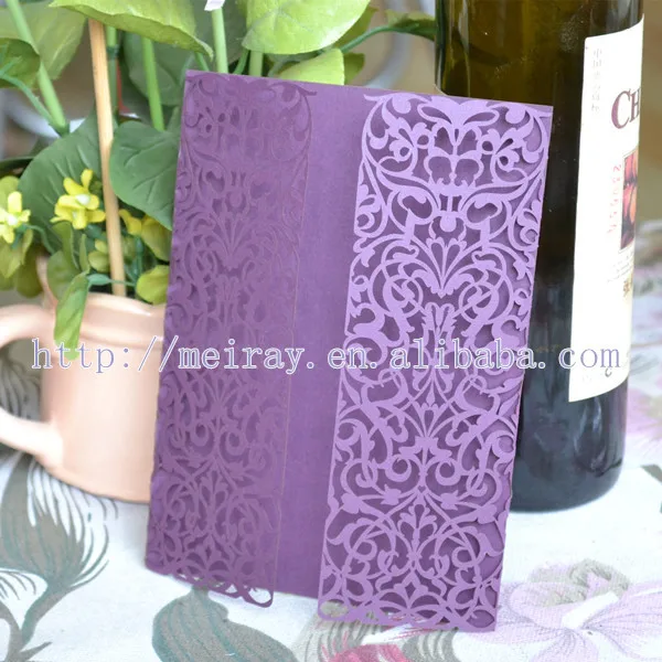200pcs/ lot unique and luxury wedding invitation cards laser , purple wedding invitation cards china whloesale
200pcs/ lot unique and luxury wedding invitation cards laser , purple wedding invitation cards china whloesale