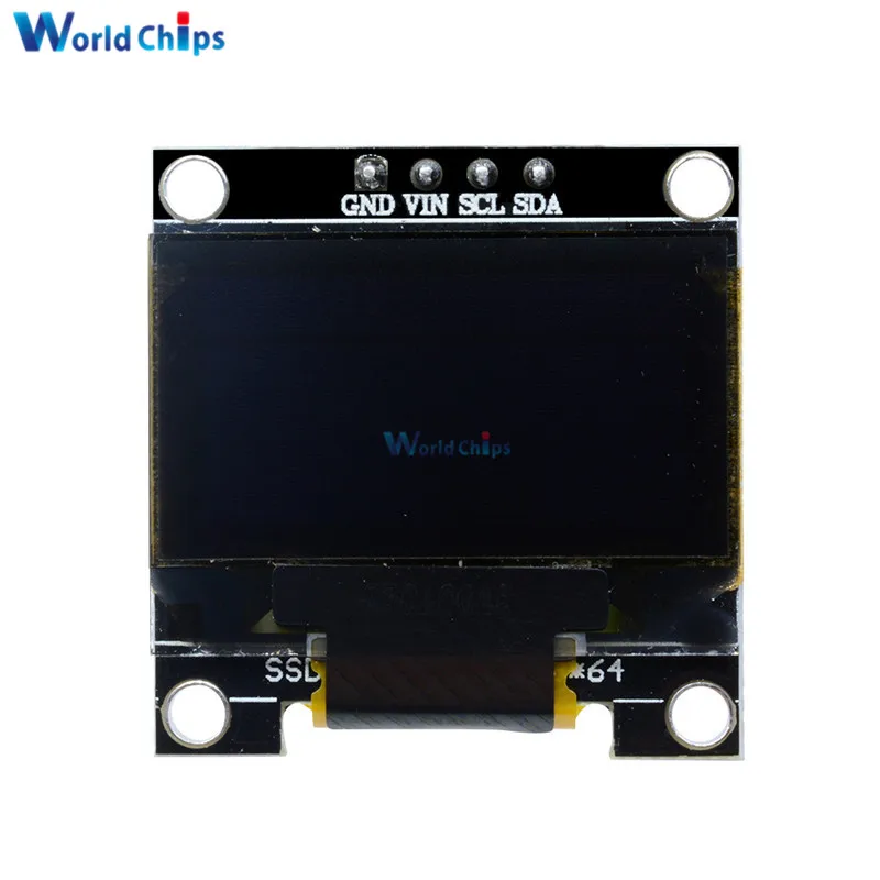 0 96 дюймовый IIC последовательный желтый синий OLED дисплей модуль 128X64 I2C SSD1306 12864