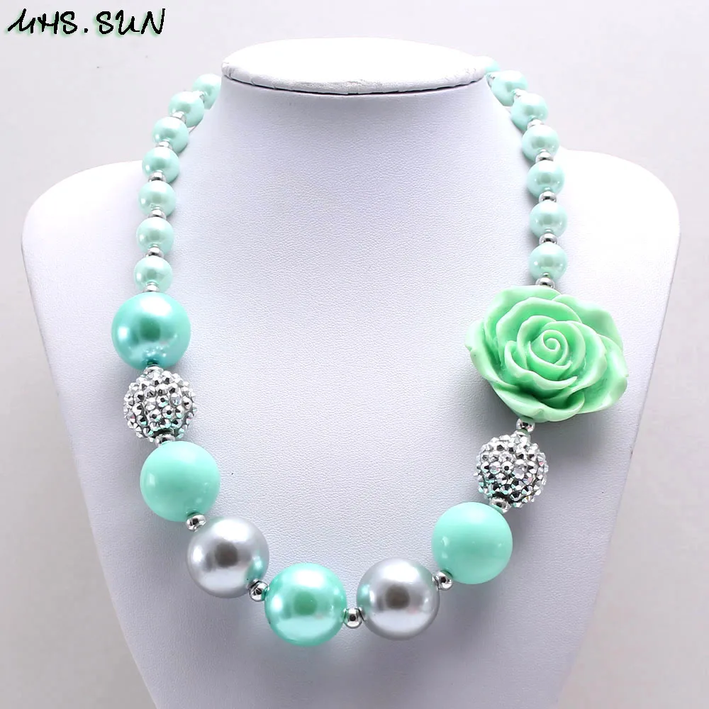 MHS.SUN 1PC baby girls green flower chunky beaded necklace handmade jewelry diy kids bubblegum chain necklace birthday gift
MHS.SUN 1PC baby girls green flower chunky beaded necklace handmade jewelry diy kids bubblegum chain necklace birthday gift