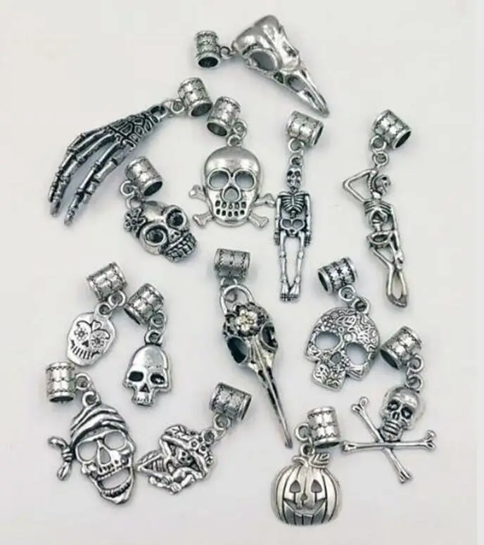 14 Pcs Fashion Antique Silver Mixed Steampunk Skull Mask Charms Pendants For Bracelet Necklace Jewelry Making
14 Pcs Fashion Antique Silver Mixed Steampunk Skull Mask Charms Pendants For Bracelet Necklace Jewelry Making