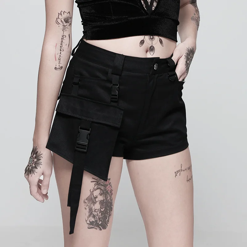 New Women Punk Vintage Short Pants Summer Safari Style with Big Pocket Gothic Shorts
New Women Punk Vintage Short Pants Summer Safari Style with Big Pocket Gothic Shorts