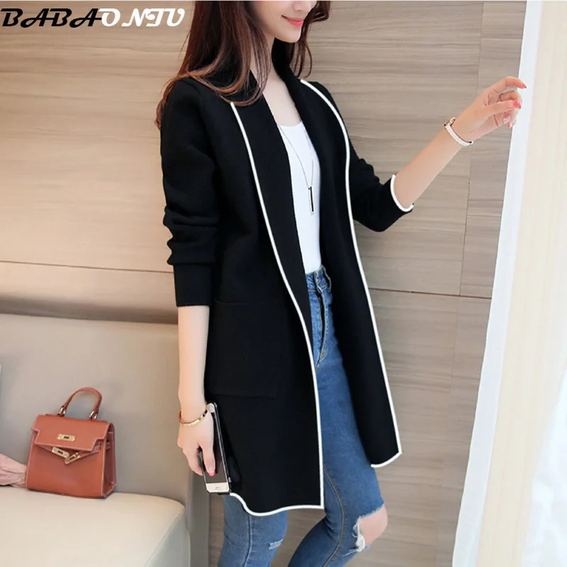 Desigual Korean Women's clothes 2019 Spring Autumn Fashion Knitted Casual Coats Ladies Cardigan Jacket Black Long Sweaters Coat
Desigual Korean Women's clothes 2019 Spring Autumn Fashion Knitted Casual Coats Ladies Cardigan Jacket Black Long Sweaters Coat