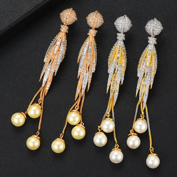 GODKI Famous Brand 111mm Long Feather Charms Tassels Earrings Trendy Simulated Pearl Wedding Party Dubai Earring for women 2019
GODKI Famous Brand 111mm Long Feather Charms Tassels Earrings Trendy Simulated Pearl Wedding Party Dubai Earring for women 2019