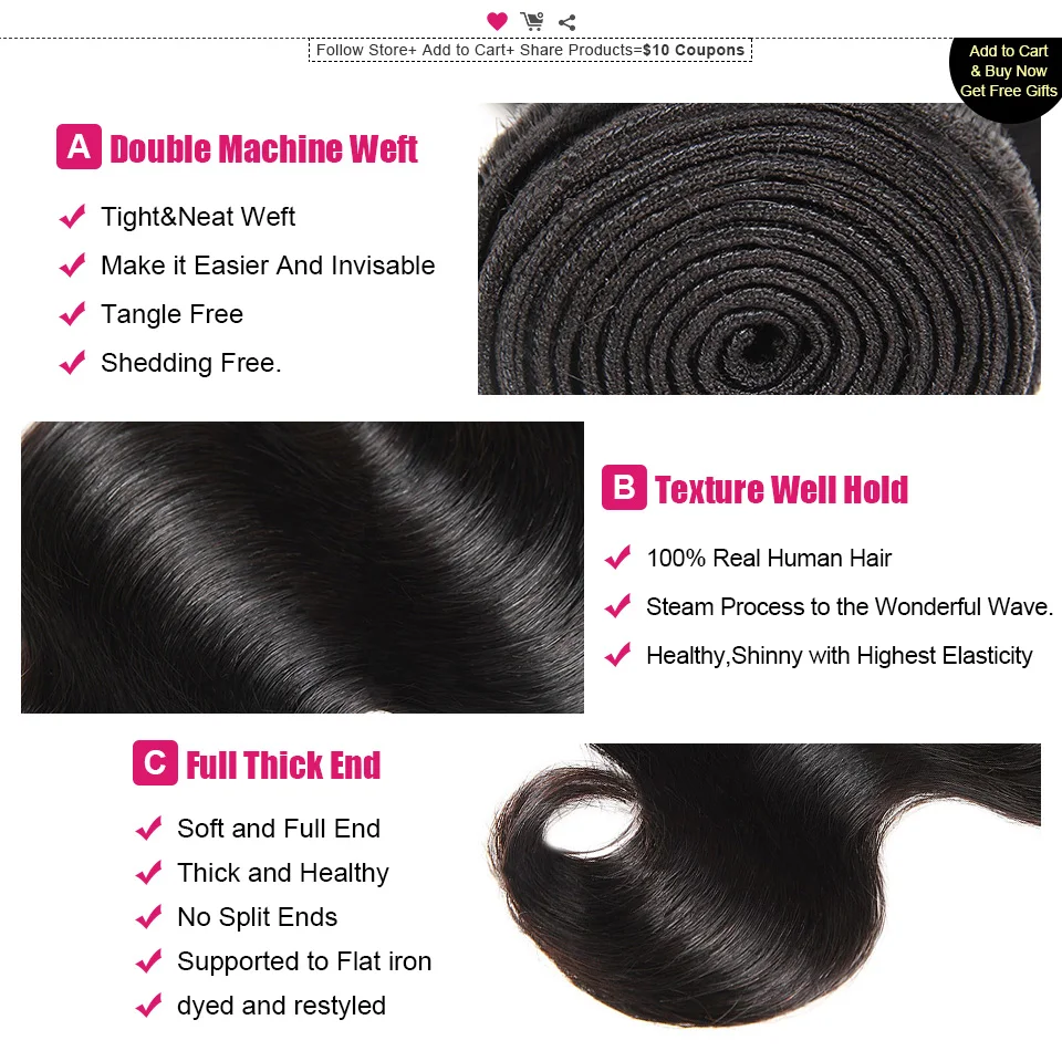 ishow body wave human hair (3)